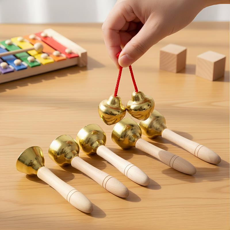 Musical Instrument Chimes - 타악기 어린이용 벨 2개(스트링 핸들 포함)