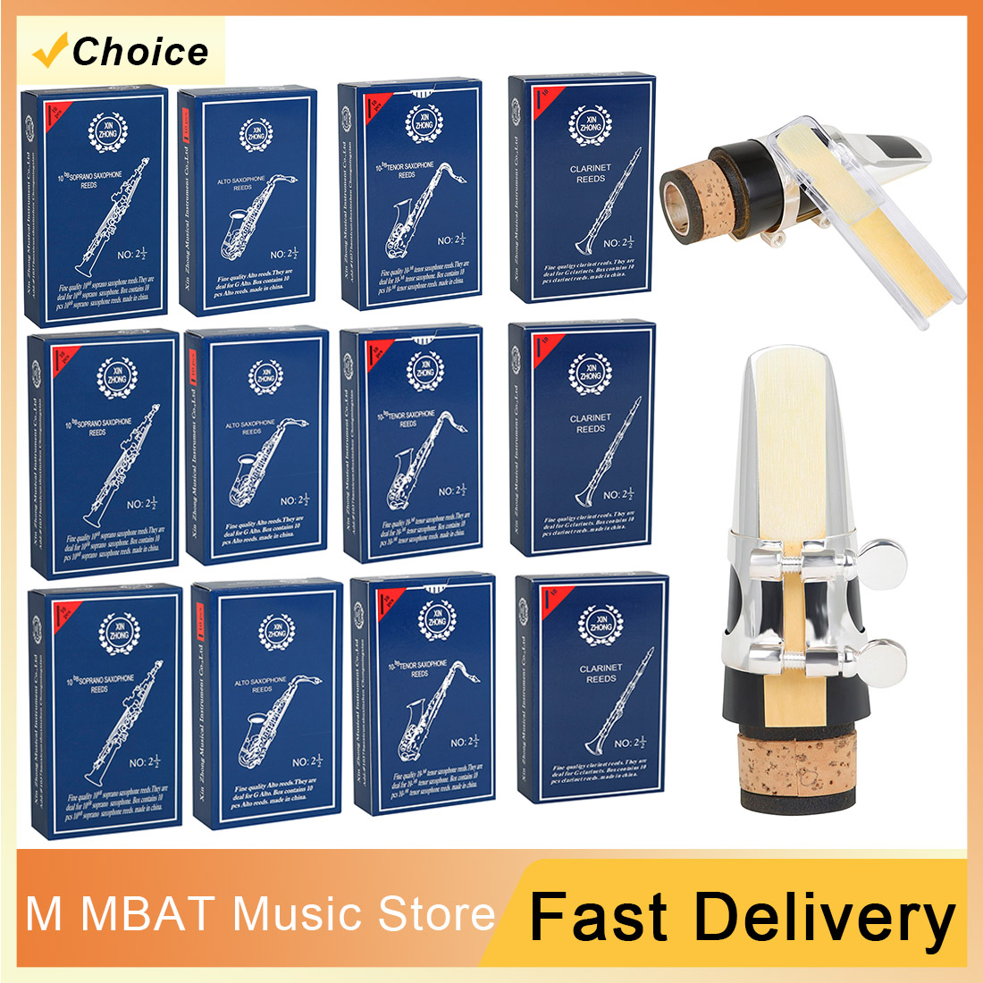Musical Instrument Reed - 10/20세트 2.5 소프라노/알토/테너/클라리넷 B 플랫 색소폰
