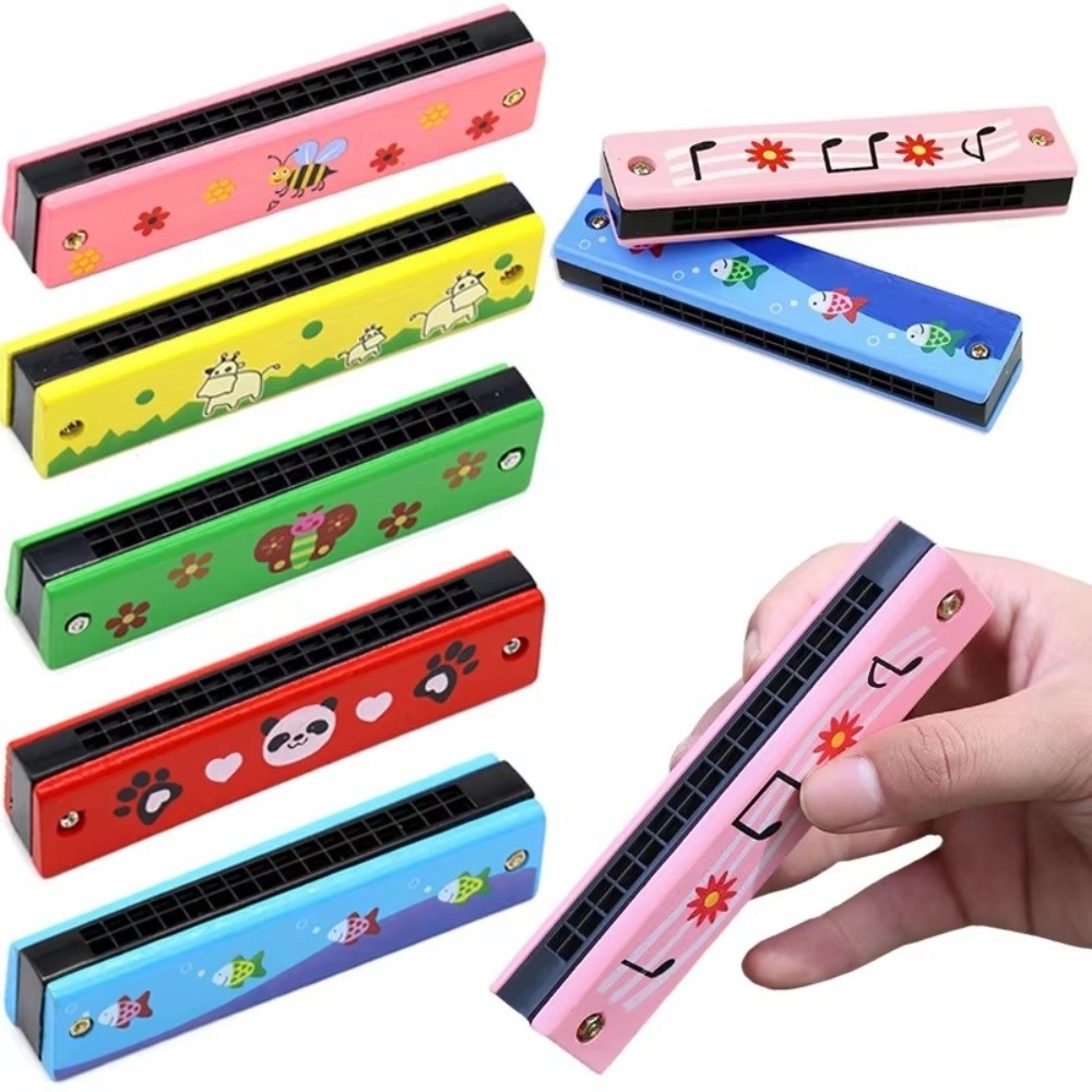 새로운 16홀 나무 하모니카 화려한 색상의 멜로디카 귀 - Musical Instrument Melodica 리뷰 및 가격