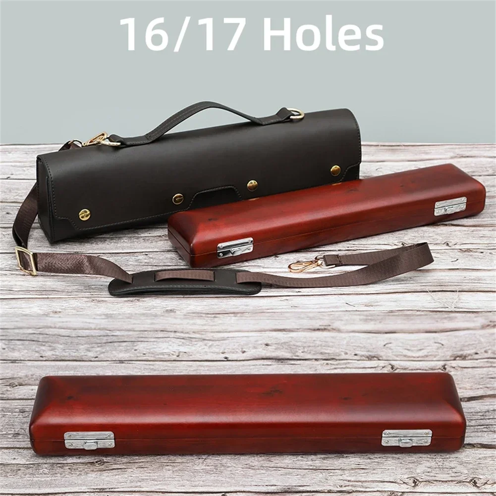 16 17 홀 플루트 용 휴대용 보관 케이스 PU 가죽 - Musical Instrument Flute 리뷰 및 가격